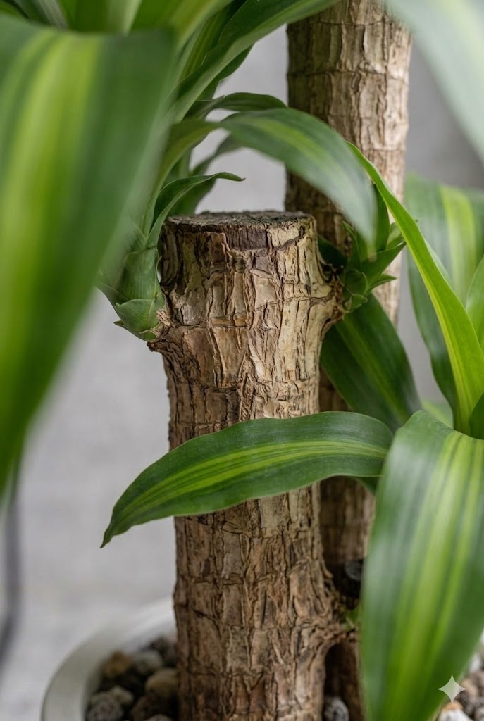 ドラセナ 幸福の木8号 ラスターポット 付き